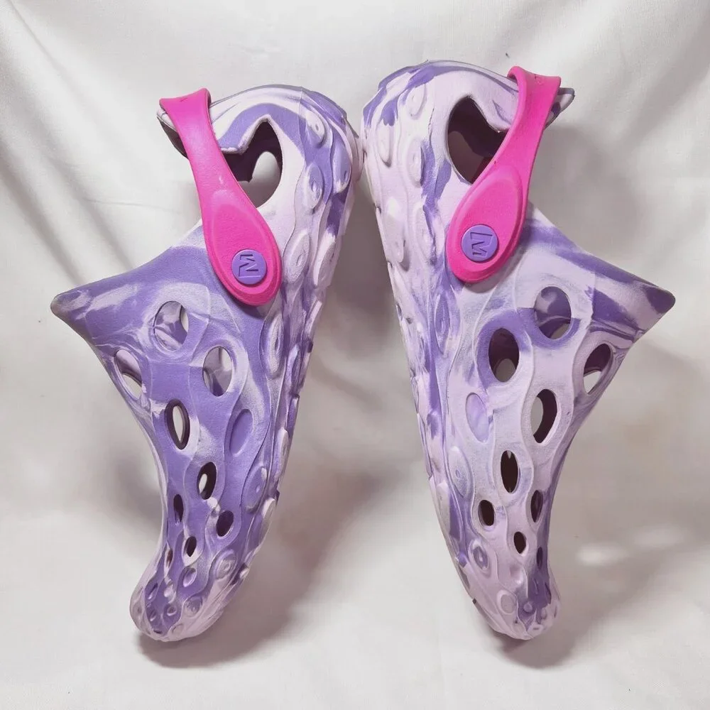 Merrell Hydro Moc Water Shoes-Kids size 4-Mrs1480 1-Purple/lilac/Pink-Slip On
